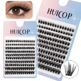 Eyelash Extension Kit 3 Boxes 450 Pieces Eyelash Cluster Kit DIY Eyelash Extension Kit for Beginners (Color: black*10)